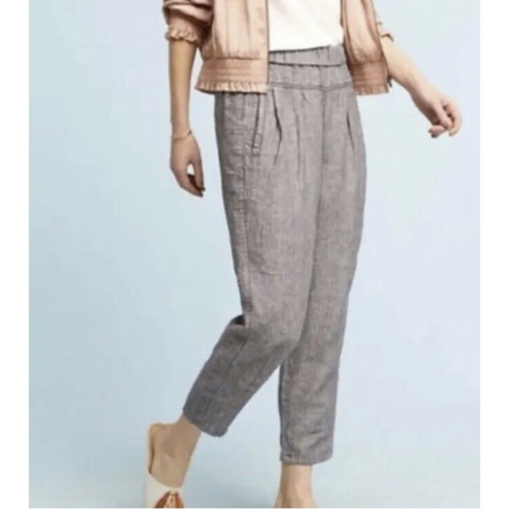 Anthropologie Gray Straight Leg Pants
